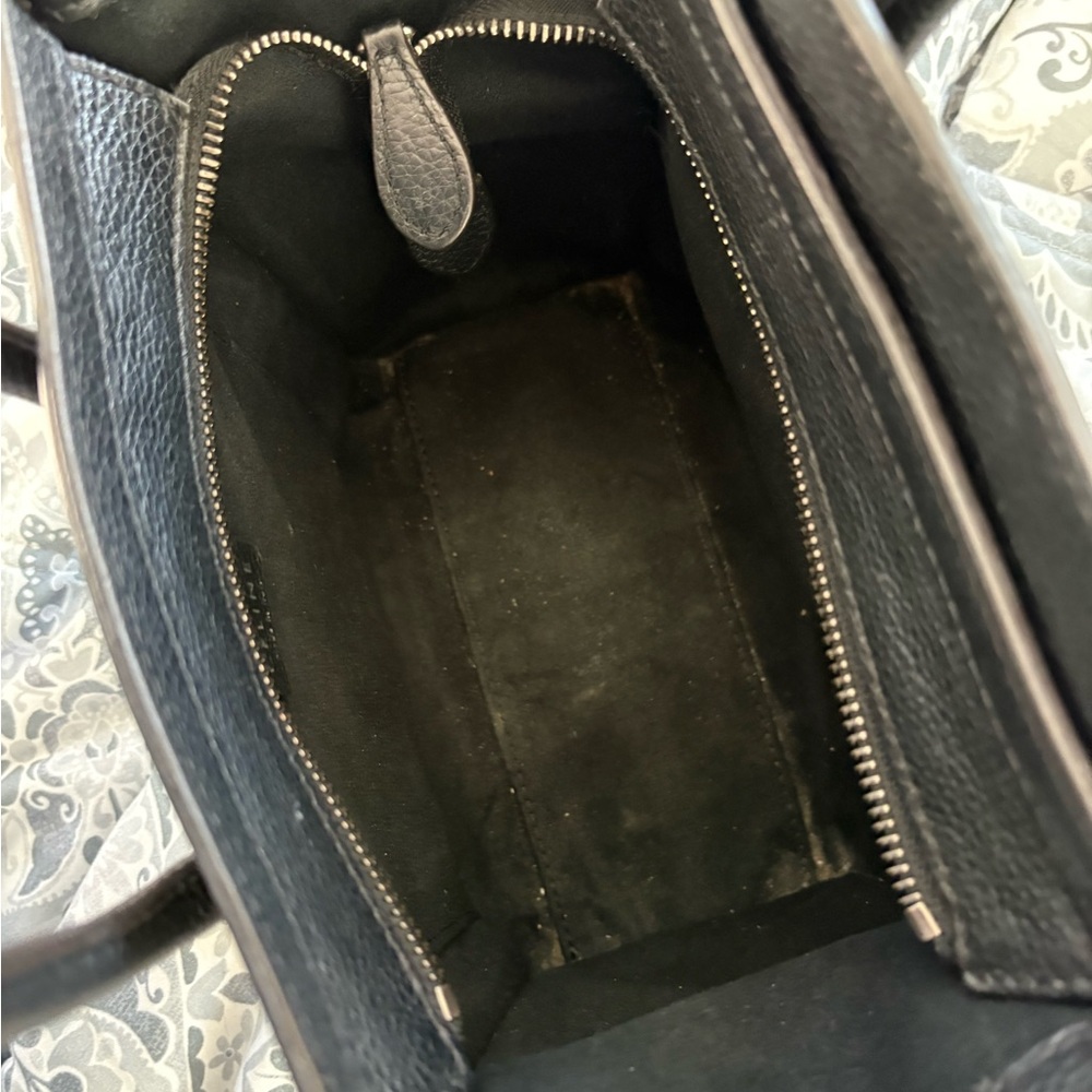 Celine Black Pebbled Leather Nano Luggage - Picture 5 of 6